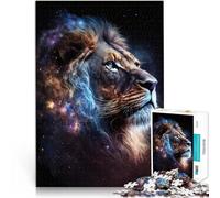 Puzzle 1000 pièces pour Adultes Puzzle Lion de l'espace Jeu Pratique 26x38cm Collection d'artistes Beaux-Arts pour Adolescents à partir de 14 Ans