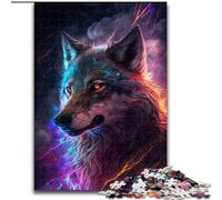 Puzzle 1000 pièces pour Adultes Puzzle Loup éclair en Carton, Interaction familiale et défi cérébral, Défi d'activité familiale 1000 pièces(26x38cm)