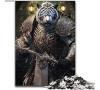 Puzzle 1000 pièces pour adultes, puzzle mécanique en bois représentant un tigre, un casse-tête stimulant pour les adolescents, idéal pour la décoration intérieure ou comme cadeau(1000 pièces, 50x75cm)
