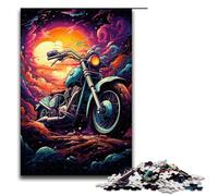 Puzzle 1000 pièces pour Adultes Puzzle Moto Galaxie psychédélique coloré - Jeu Stimulant Une œuvre d'art adaptée aux Adolescents de 14 Ans et Plus 1000 pièces (75 x 50 cm)