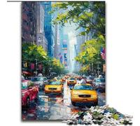 Puzzle 1000 pièces pour Adultes, Puzzle New York coloré en Carton, Interaction familiale et défi cérébral, défi d'activité familiale 1000 pièces(26x38cm)