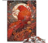 Puzzle 1000 pièces pour Adultes, Puzzle Oiseau Rouge, en Carton, Jouet éducatif, intellectuel, décompressant, Amusant, Jeu Familial, 1000 pièces(26x38cm)