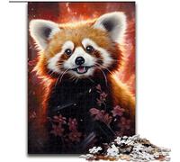 Puzzle 1000 pièces pour Adultes, Puzzle Panda Roux coloré, activité familiale Amusante, défi cérébral, pour Adolescent (Taille : 50x75cm)