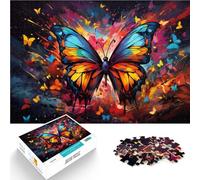 Puzzle 1000 pièces pour Adultes Puzzle Papillon Jeux Jouets Cadeau Anti-Stress Séjour Tuer Le Temps pour Les Adolescents de 14 Ans et Plus 26x38cm