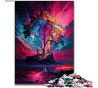 Puzzle 1000 pièces pour Adultes, Puzzle Paysage Magique en Carton, idée Cadeau de Noël, Illustration Humoristique, Illustration détaillée 1000 pièces(26x38cm)