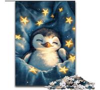 Puzzle 1000 pièces pour Adultes Puzzle Pingouin Étoile Parfait pour s'amuser en Famille à Noël, Thanksgiving, Les Anniversaires et Pâques 50X75CM