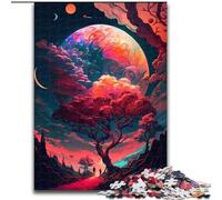 Puzzle 1000 pièces pour Adultes, Puzzle Planète Arbre en Bois, Jeu de réflexion Stimulant pour Adolescents, Soirée de Jeux en Famille, 1000 pièces(50x75cm)