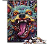 Puzzle 1000 pièces pour Adultes, Puzzle psychédélique Corgi, pour Les Adolescents, Les Couples et Les Amis pour Les Anniversaires, Noël (Taille : 50x75cm)