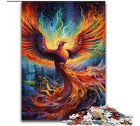 Puzzle 1000 pièces pour Adultes Puzzle psychédélique Phoenix Bird en Bois, pour Adolescents et Famille, Cadeau de Noël idéal 1000 pièces(50x75cm)