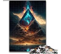 Puzzle 1000 pièces pour Adultes Puzzle Pyramidal en Bois, avec Jeu interactif Familial, pour Les 14 Ans et Plus 1000 pièces(50x75cm)