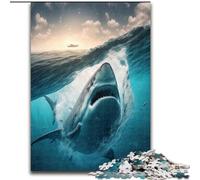 Puzzle 1000 pièces pour Adultes, Puzzle Requin-Baleine en Bois, idée Cadeau d'anniversaire, Jeu de réflexion Stimulant(1000 pièces, 50x75cm)