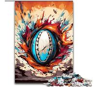 Puzzle 1000 pièces pour Adultes Puzzle Rugby coloré 1000 pièces Idéal pour s'amuser en Famille pour Les Vacances et Les Anniversaires (Taille 50x75cm)