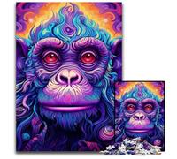 Puzzle 1000 pièces pour Adultes, Puzzle Singe Violet, Jeu de réflexion pour Adolescents, pour Les fêtes, 26x38cm / 10,23x14,96 Pouces