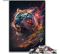Puzzle 1000 pièces pour Adultes, Puzzle Space Tiger en Carton, idéal pour Les fêtes ou Les Anniversaires, Jeu de société 1000 pièces(26x38cm)