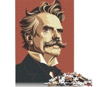 Puzzle 1000 pièces pour Adultes, Puzzle Standard « Friedrich Nietzsche », décoration familiale, Jouet éducatif (38 x 26 cm)