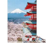 Puzzle 1000 pièces pour Adultes, Puzzle Standard, Mont Fuji et Pagode de la Paix, décoration familiale, Jouet éducatif (38 x 26 cm)