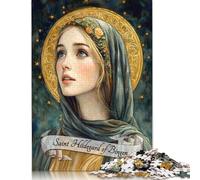 Puzzle 1000 pièces pour Adultes, Puzzle Standard « Sainte Hildegarde de Bingen », décoration familiale, Jouet éducatif (38 x 26 cm)