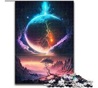 Puzzle 1000 pièces pour Adultes, Puzzle Stellar Sunset Galaxy en Carton, Interaction familiale et défi cérébral, défi d'activité familiale 1000 pièces(26x38cm)