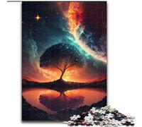 Puzzle 1000 pièces pour Adultes, Puzzle Sunset Fantasy, en Carton, avec Jeu interactif Familial, pour Les 14 Ans et Plus, 1000 pièces(26x38cm)