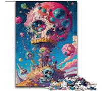 Puzzle 1000 pièces pour Adultes, Puzzle tête de Mort, 1000 pièces pour Adultes, décoration d'intérieur, Cadeau, Casse-tête, Taille 26x38cm