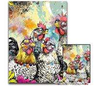 Puzzle 1000 pièces pour Adultes, Puzzle Trois Poules, pour Les Adolescents, Les Couples et Les Amis pour Les Anniversaires et Noël 26x38cm