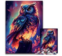 Puzzle 1000 pièces pour Adultes, Puzzles Animaux hiboux pour Adultes, Jeu de réflexion pour Adolescents, Cadeau de Vacances idéal 50x75cm