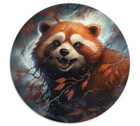 Puzzle 1000 pièces pour Adultes, Puzzles artistiques représentant Un Panda Roux, pour Adultes, Interaction familiale et Cadeau Amusant, Design Abstrait Vibrant, 67,5 x 67,5 cm