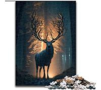Puzzle 1000 pièces pour Adultes. Puzzles Cerfs Mythiques pour Adultes, Taille 50x75cm, pour Les fêtes, Les Anniversaires et Les soirées de Jeux en Famille.