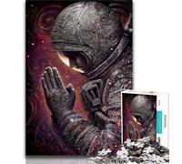 Puzzle 1000 pièces pour Adultes Puzzles d'astronautes en prière pour Adultes Cadeau Amusant et activité pour la Maison Jouet pour Les Jours de Pluie 75x50cm