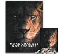 Puzzle 1000 pièces pour Adultes, Puzzles de Motivation pour Le Changement, Jouet éducatif pour Adolescents, décoration de Bureau à Domicile 26x38cm/10,23x14,96 Pouces