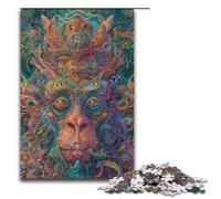 Puzzle 1000 pièces pour Adultes Puzzles Singe coloré pour Adultes Puzzle en Bois Jeu Stimulant 300 pièces
