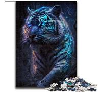 Puzzle 1000 pièces pour Adultes Puzzles Space Tiger en Carton, Cadeau de Noël, idéal pour Le Bureau, la Chambre, Le Salon, 1000 pièces(26x38cm)