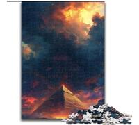 Puzzle 1000 pièces pour Adultes, Pyramide de Gizeh, en Carton, Casse-tête Stimulant pour Adolescents, soirée de Jeux en Famille, 1000 pièces(26x38cm)