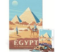 Puzzle 1000 pièces pour Adultes Pyramides d'Égypte,Gizeh Impression de qualité supérieure Jeu Amusant et Relaxant Cadeau d'anniversaire (38x26cm)