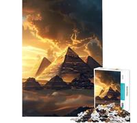 Puzzle 1000 pièces pour Adultes Pyramides éternelles d'Égypte Jeu éducatif et Pratique Idée Cadeau (Dimensions 50x75cm)