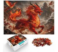 Puzzle 1000 pièces pour Adultes, Qilin and Phoenixes Asian Landscape | Pour un loisir d'hiver sans écran : Puzzle adulte 1000 pièces ; pour partager un moment calme pendant les fêtes.