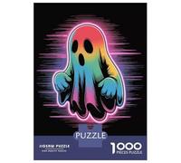 Puzzle 1000 Pièces pour Adultes Rainbow Ghost with Neon Aura Puzzles pour Adultes - Décoration Murale - Niveau De Difficulté : Difficile, Très Difficile Et Stimulant 70x50cm/1000pcs