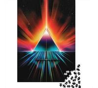 Puzzle 1000 Pièces pour Adultes, Rainbow Space Prism, 70x50cm/1000pcs, pour Une Pause Calme en Intérieur; Pièces Blanches Peu Poussiéreuses