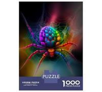 Puzzle 1000 Pièces pour Adultes Rainbow Spider Web Art Puzzle pour Adultes Jeu Manuel Décoration Murale pour Les Joueurs 38x26cm/1000pcs