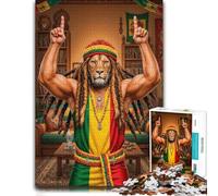 Puzzle 1000 pièces pour adultes, Rasta Lion Man with Dreadlocks | Activité pour les jours de pluie pendant les soirées calmes, pour partager un loisir.
