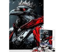 Puzzle 1000 pièces pour Adultes Raven King Art numérique Jeu Impossible Apprentissage Jouet éducatif à Faire soi-même Collection d'artistes Beaux-Arts (50x75cm)