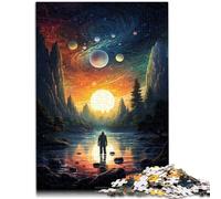 Puzzle 1000 pièces pour Adultes Regarder Le Monde Seul défi éducatif 26x38cm Cadeaux pour Les Amis et la Famille pour Les 14 Ans