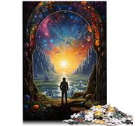 Puzzle 1000 pièces pour Adultes Regarder Le Monde Seul Jeux Jouets Cadeau 26x38cm Cadeaux pour Amis et Famille pour Adolescent 14 Ans et Plus