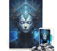 Puzzle 1000 pièces pour Adultes Reine de l'Atlantide, Jeu Relaxant, Niveau de difficulté Difficile, avec Poster et fiche d'informations Assortis 50x75cm