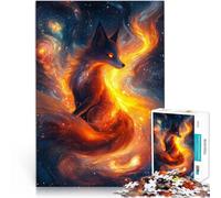 Puzzle 1000 pièces pour Adultes Renard de feu dans l'espace pour Le Jeu éducatif Challenge Toy Jeu de défi Unique 75x50cm