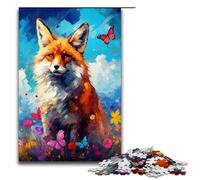Puzzle 1000 pièces pour Adultes Renard et Papillon par SplattersLots of Coloured Cloud Puzzle Hands on Game 75x50cm
