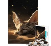 Puzzle 1000 pièces pour Adultes Renard Fennec endormi dans Le désert Jeu Impossible Jouet addictif pour cultiver la Patience Cadeau d'anniversaire pour s'amuser en Famille (Dimensions 38x52cm)