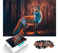 Puzzle 1000 pièces pour Adultes Renard néon Jouets addictifs pour Le défi de l'intelligence cérébrale Une œuvre d'art 50x70cm