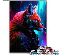 Puzzle 1000 pièces pour Adultes Renard Puzzle en Bois, Casse-tête Stimulant à Faire soi-même, idéal pour Un Jeu Familial ou comme Cadeau décoratif 1000 pièces(50x75cm)