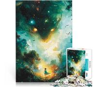 Puzzle 1000 pièces pour Adultes Rencontre avec l'esprit de la forêt Casse-tête Décoration Murale, Cadeaux Uniques pour Anniversaire et Noël 52x38cm